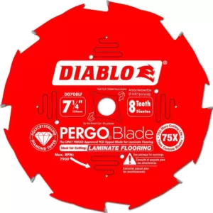 DIABLO 7-1/4 in. x 8-Tooth PCD Tipped Flooring Blade