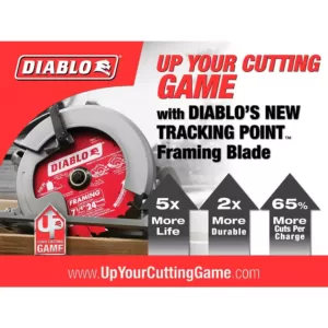 DIABLO 7-1/4 in. x 24-Teeth Tracking Point Framing Saw Blade