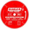 DIABLO 7-1/4 in. x 70-Tooth Steel Demon Ultra Fine Ferrous Metal Cutting Saw Blade