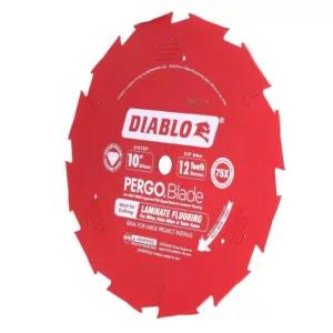 DIABLO 10 in. x 12-Tooth Polycrystalline Diamond (PCD) Tipped Ultimate Flooring Blade