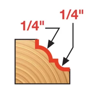 DIABLO 1/2 in. Carbide Cove and Bead Decorative Router Bit