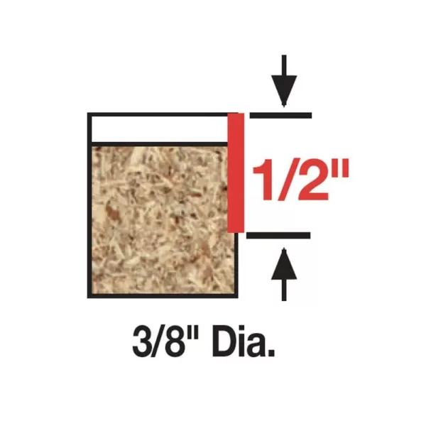 DIABLO 3/8 in. x 1/2 in. Carbide Flush Trimming Router Bit