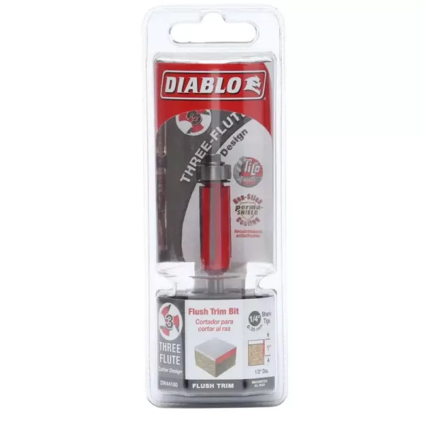 DIABLO 1/2 in. 3-Flute Flush Trim Bit