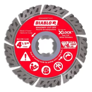 DIABLO 4-1/2 in. Diamond Segmented Turbo Masonry Cut-Off with X-Lock Arbor