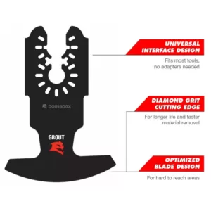 DIABLO Universal Fit Diamond Grit Oscillating Blade for Grout