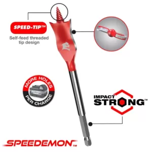 DIABLO 1/2 in. x 6 in. SPEEDemon Spade Bit (2-Pack)