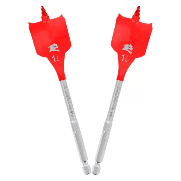 DIABLO 1-1/4 in. x 6 in. SPEEDemon Spade Bit (2-Pack)