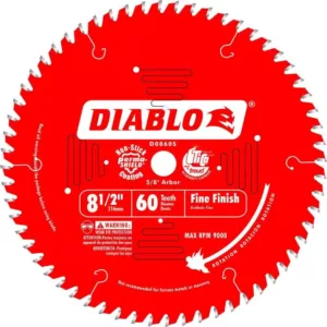 DIABLO 8-1/2 in. x 60-Teeth Fine Finish Saw Blade