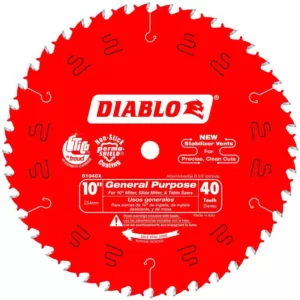 DIABLO 10 in. x 40-Tooth General Purpose Saw Blade (2-Pack)