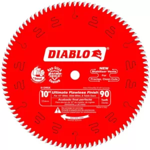 DIABLO 10 in. x 90-Teeth Ultimate Polished Finish Saw Blade