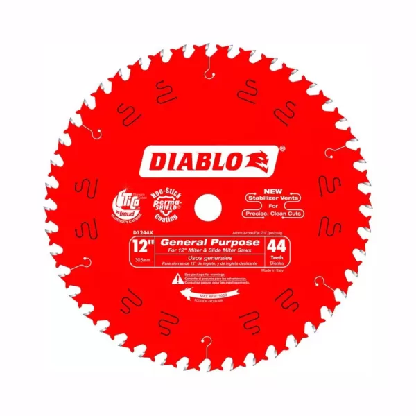 DIABLO 12 in. x 44-Teeth General Purpose Saw Blade