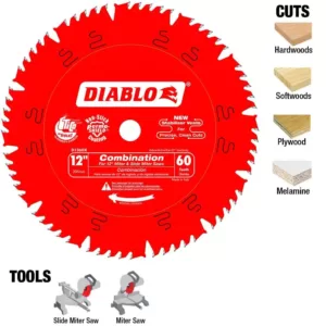 DIABLO 12 in. x 60-Teeth Combination Saw Blade