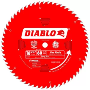 DIABLO 16-5/16 in. x 60-Tooth x 1 in. Arbor Fine Finish Saw Blade for Beam Saws