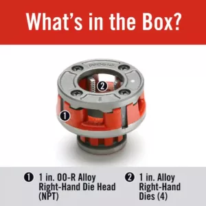 RIDGID 1 in. OO-R NPT Right-Hand 11-1/2 TPI Die Head