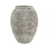 Zentique Cement Wavy Grey Large Decorative Vase