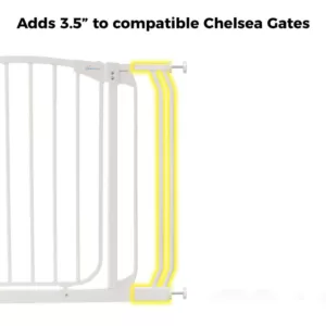 Dreambaby 3.5 in. Gate Extension for White Chelsea Standard Height Child Safety Gate