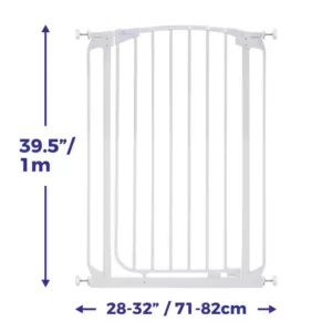 Dreambaby Chelsea 39.4 in. H Extra Tall Auto-Close Security Gate in White