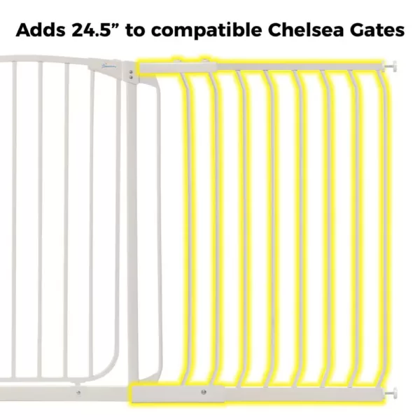 Dreambaby 24.5 in. Gate Extension for White Chelsea Extra Tall Child Safety Gate