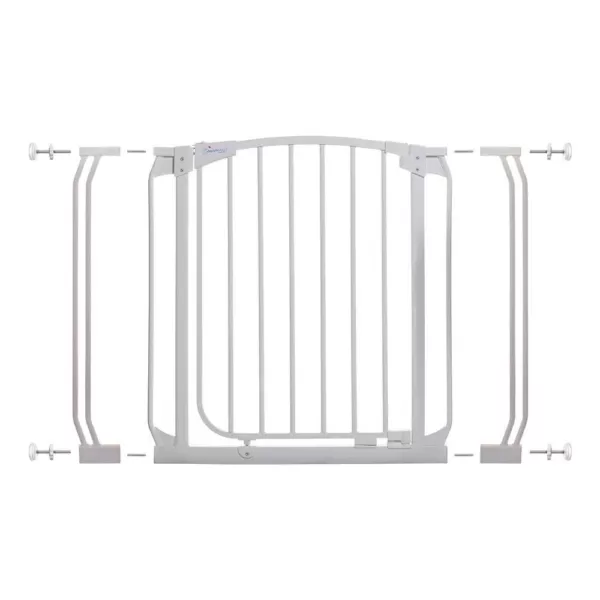 Dreambaby Chelsea 29.5 in. H Standard Height Auto-Close Security Gate in White with Extensions