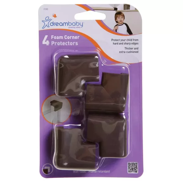 Dreambaby Foam Corner Protectors Brown (4-Pack)