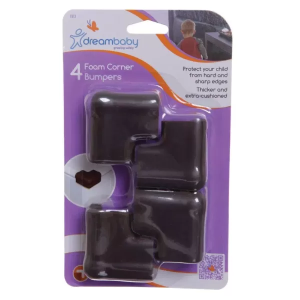 Dreambaby Foam Corner Cushions Brown, (4-Pack)