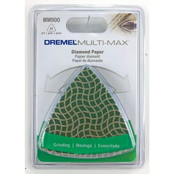 Dremel Multi-Max 3.5 in. 60-Grit Oscillating Tool Diamond Sand Paper for Masonry, Stone, Mortar, and Cement