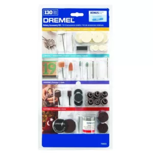 Dremel Rotary Tool All-Purpose Accessory Kit with Storage Case (130-Piece)