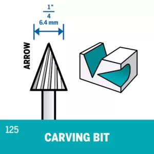 Dremel 1/4 in. Rotary Tool Pointed Triangle-Shaped High Speed Accessory  for Wood, Plastic and Soft Metals (2-Pack)
