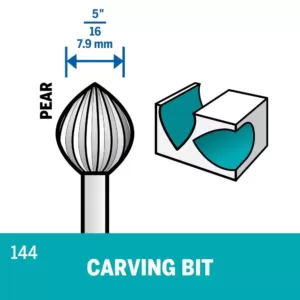 Dremel 5/16 in Rotary Tool Round Spear-Shaped High Speed Accessory  for Wood, Plastic and Soft Metals
