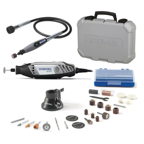 Dremel 36 in. Flex-Shaft Attachment for Rotary Tools + 3000 Series 1.2 Amp Variable Speed Corded Rotary Tool Kit