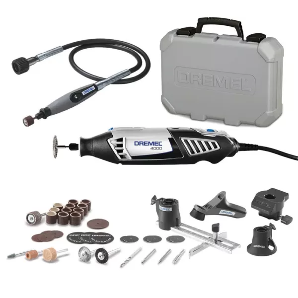 Dremel 36 in. Flex-Shaft Attachment for Rotary Tools + 4000 Series 1.6 Amp Variable Speed Corded Rotary Tool Kit