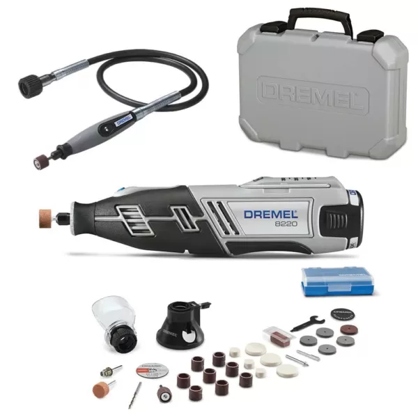 Dremel 36 in. Flex-Shaft Attachment for Rotary Tools + 8220 Series 12-V MAX Lithium-Ion Variable Speed Cordless Rotary Tool Kit