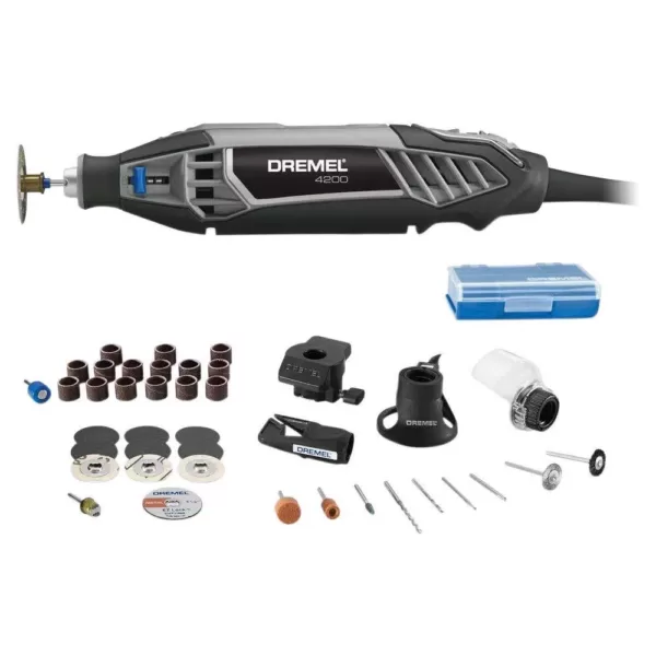 Dremel 4200 Series 1.6 Amp Variable Speed Corded Rotary Tool Kit with 36 Accessories, 4 Attachments and Carrying Case