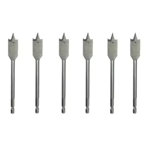 Drill America Carbon Steel Spade Drill Bit Set (6-Pieces)