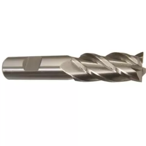 Drill America 3/8 in. x 3/8 in. Shank High Speed Steel Extra Long Center Cutting End Mill Specialty Bit with 4-Flute