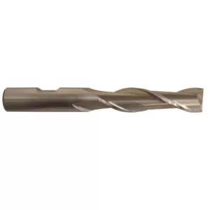 Drill America 1/4 in. High Speed Steel End Mill Specialty Bit with 2-Flutes and 3/8 in. Shank