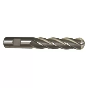 Drill America 1/4 in. x 1/4 in. Shank Carbide End Mill Specialty Bit with 4-Flute Ball Shape