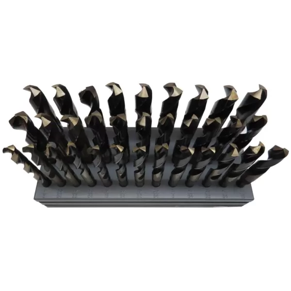 Drill America m42 Cobalt Reduced Shank Drill Bit Set in Metal Case (33-Piece)