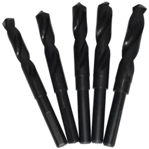 Drill America 14 mm - 18 mm High Speed Steel Black Oxide Reduced Shank Drill Bit Set (5-Piece)