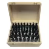 Drill America High Speed Steel Black Oxide Reduced Shank Drill Bit Set in Wood Case (33-Piece)