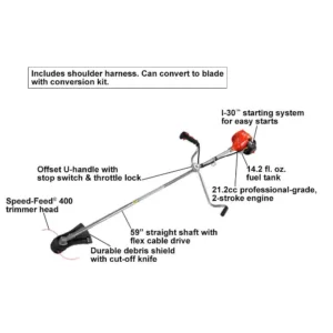 ECHO 21.2 cc Gas 2-Stroke Cycle Brush Cutter Trimmer