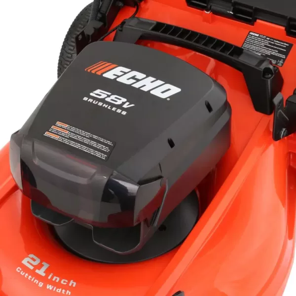 ECHO 21 in. 58-Volt Brushless Lithium-Ion Cordless Battery Walk Behind Push Lawn Mower - 4.0 Ah Battery/Charger Included