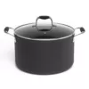 Ecolution Symphony 8 qt. Aluminum Nonstick Stock Pot in Slate with Glass Lid