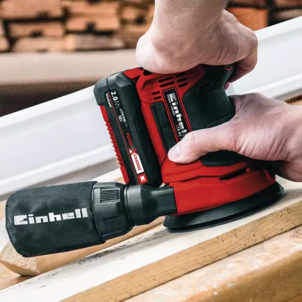 Einhell PXC 18-Volt Cordless 5 in. 22,000-OPM Max Variable Speed Random Orbital Sander Kit (w/ 2.0-Ah Battery + Fast Charger)