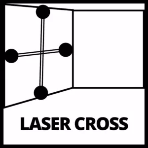 Einhell Self-Leveling Red-Beam Horizontal and Vertical Cross-Line Laser Level, 30-Ft Range, Class II