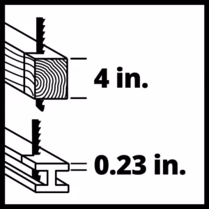 Einhell PXC 18-Volt Cordless 2600-SPM Reciprocating Saw, 1 in. Stroke Length, w/ 6 in. Wood Saw Blade (Tool Only)