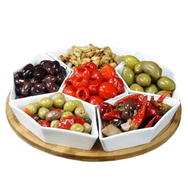 Elama Lazy Susan Appetizer and Condiment Server Set