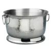 Elegance 3.75 Gal. Hammered Stainless Steel Party Tub with Double Wall Insulation