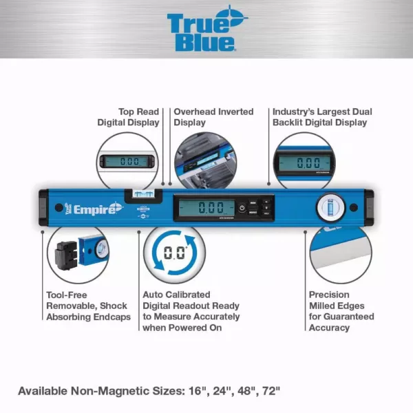 Empire 72 in. True Blue Digital Box Level with Case