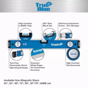 Empire 32 in. and 78 in. Box Level Jamb Set